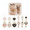 60Pcs 12 Style Alloy Enamel Pendants ENAM-PJ0001-05-1