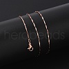 Brass Link Chain Necklaces for Women NJEW-D302-35RG-2