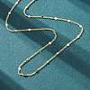 1MM Brass Cable Chain Necklace for Women Men KK-P302-02G-2