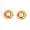 Round Stainless Steel Stud Earrings for Women YG0188-1-2