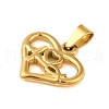 Ion Plating(IP) 304 Stainless Steel Pendants STAS-C103-21A-G-2