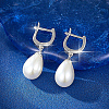 Anti-Tarnish Rhodium Plated 925 Sterling Silver Hoop Earrings BZ6493-4