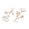 304 Stainless Steel Shell Shape Dangle Earrings EJEW-JE06382-6