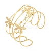 304 Stainless Steel Cuff Bangles BJEW-M082-02G-3