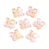Baking Painted Transparent Glass Bead Caps DGLA-N014-04A-1