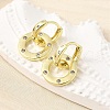 Flat Round Brass Micro Pave Cubic Zirconia Hoop Earrings EJEW-U061-02G-02-2
