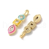 Brass Micro Pave Cubic Zirconia Pendants KK-P290-46G-2