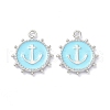 Eco-Friendly Stainless Steel Enamel Pendants STAS-C031-02P-03-1
