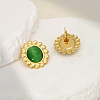 Fashionable Brass Flower Stud Earrings RY6584-1-2