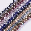 Electroplate Glass Beads Strands EGLA-E057-04B-1
