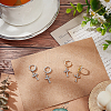 ANATTASOUL 2Pcs 2 Colors Brass Cross Dangle Hoop Earrings with Rhinestone EJEW-AN0004-64-7