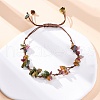 Adjustable Natural Kambaba Jasper Braided Bead Bracelets for Women BJEW-U035-02O-1
