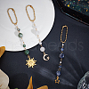 Alloy Sun Moon Star & Natural Gemstone Pendant Decorations HJEW-DR00025-4