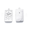 Brass Micro Pave Clear Cubic Zirconia Pendants KK-G432-18P-1