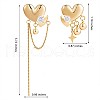 Clear Cubic Zirconia Heart with Moon & Star Asymmetrical Earrings JE968A-3