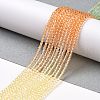 Transparent Gradient Color Glass Beads Strands GLAA-G101-2mm-05-3
