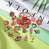 60Pcs 30 Styles Alloy Enamel Pendants ENAM-LS0001-03LG-5