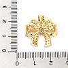 Rack Plating Brass Micro Pave Clear Cubic Zirconia Pendants KK-A206-05L-G-3