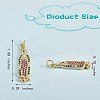 10Pcs Brass Micro Pave Cubic Zirconia Pendants KK-SZ0001-84-7