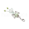 Trumpet Flower Angel Acrylic & Glass Pearl Pendant Decorations HJEW-JM03329-02-5