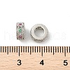 Brass Micro Pave Cubic Zirconia European Beads KK-P297-04B-P-2