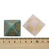 6Pcs Natural Obsidian & Red Jasper & Amethyst & Tiger Eye & Rose Quartz & Green Aventurine Orgonite Pyramid Display Decorations G-C186-04-4