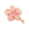 3Pcs 3 Colors Glass Pomegranate Flower Pendant Decorations HJEW-JM03399-5