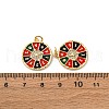 Brass Enamel Pendants KK-Q098-05G-3