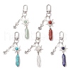 Natural & Synthetic Mixed Gemstone Pendant Decorations HJEW-JM03020-2