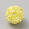 Chunky Resin Rhinestone Bubblegum Ball Beads RESI-CJC0025-02B-2