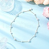 2Pcs 2 Colors Round Shell Pearl & 304 Stainless Steel Handmade Link Chain Necklaces NJEW-JN05301-4