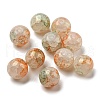 Transparent Crackle Glass Beads GLAA-D012-02D-2