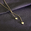 Heart Stainless Steel Tassel Lariat Necklaces for Women FS-WG9133A-01-2