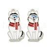 Rack Plating Alloy Enamel Pendants ENAM-Z014-01P-02-1