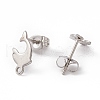 Non-Tarnish 201 Stainless Steel Stud Earring Findings EJEW-A071-26P-2