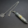 Natural Labradorite Dowsing Pendulum Big Pendants PW-WG9E0C0-06-1