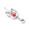 8Pcs Heart Magic Wand Acrylic & Alloy Pendant Decorations HJEW-JM03228-5
