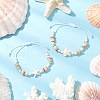 2Pcs Adjustable Dyed Synthetical Turquoise Beaded Braided Bead Bracelets for Women BJEW-JB11805-1