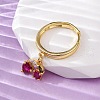 Brass Micro Pave Cubic Zirconia Open Cuff Rings for Women RJEW-U057-12B-G-3