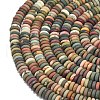 Frosted Natural Picasso Jasper/Polychrome Jasper Beads Strands G-K389-C28-01-3