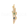 Brass Micro Pave Cubic Zirconia Pendants KK-E111-39G-01-1