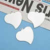Tarnish Resistant 201 Stainless Steel Heart Stamping Blank Tag Pendants STAS-S031-16-6