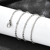 Non-Tarnish Unisex Classic Plain 304 Stainless Steel Mens Womens Necklaces X-STAS-H325-P-2