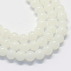 Baking Painted Imitation Jade Glass Round Bead Strands DGLA-Q021-10mm-01-1