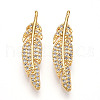Brass Micro Pave Cubic Zirconia Pendants KK-N261-71G-1