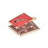 Western Cowboy Theme Alloy Enamel Pendants FIND-V001-04G-08-2