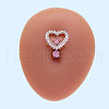 316L Surgical Stainless Steel Micro Pave Cubic Zirconia Top Down Belly Rings FS-WG959C5-05-1