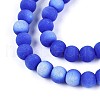 Frosted Opaque Glass Beads Strands GLAA-T032-P4mm-MBB11-3