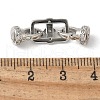 Brass Pave Clear Cubic Zirconia Fold Over Clasps KK-M320-16P-3