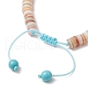 2Pcs Starfish & Turtle Natural Freshwater Shell Beads Braided Bead Bracelets BJEW-JB11919-01-5